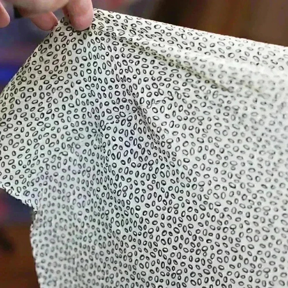 Lapis Size L Circle Print Black and White Pull On Elastic Drawstring Waist Maxi - Picture 4 of 11